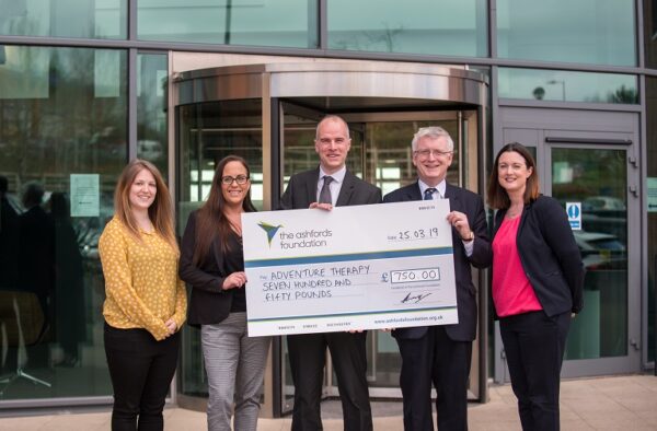 Ashfords LLP donates to Adventure Therapy
